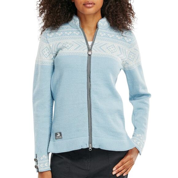 NWT NEW Dale of Norway Viking Karine Fem Jacket in Ice Blue Size M - Picture 1 of 9